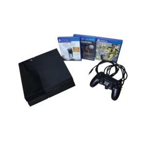 PLAYSTATION 4 + 3 GRY + 1 PAD